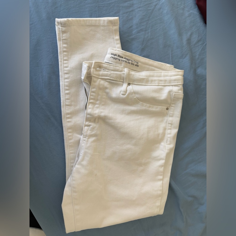 Mossimo High Rise Jegging Crop White Jean 8/29 R